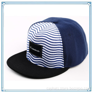 2015 Hot Design Custom Flat Bill Baseball Patch Embroidery Stripe Printed Pattern Snapback Hat Hip Hop Caps (SHXE-012303)